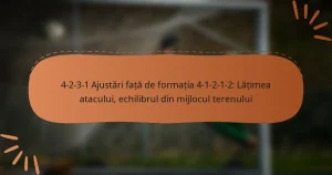 4-2-3-1 Ajustări față de formația 4-1-2-1-2: Lățimea atacului, echilibrul din mijlocul terenului