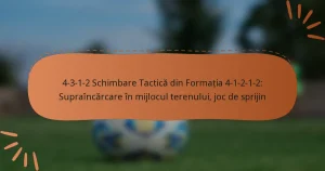 4-3-1-2 Schimbare Tactică din Formația 4-1-2-1-2: Supraîncărcare în mijlocul terenului, joc de sprijin
